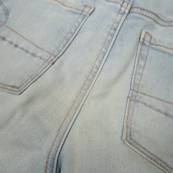 AMERICAN EAGLE Hi-Rise Shortie jean shorts Ne(x)t Level Stretch size 0 - Picture 7 of 10